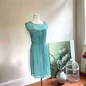 Boden Sweethart Silky Chiffon Women Midi Dress US 6 R Pastel Delicate Romantic